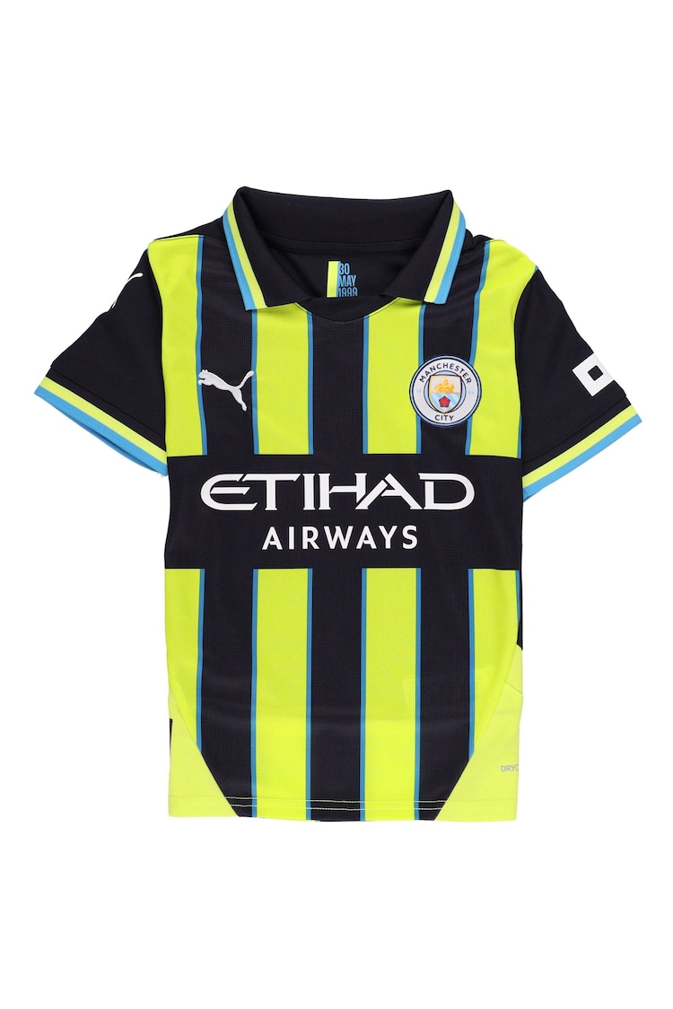 Puma Teal Blue Kids Manchester City Away 24/25 Football Shirt - Image 2 of 3