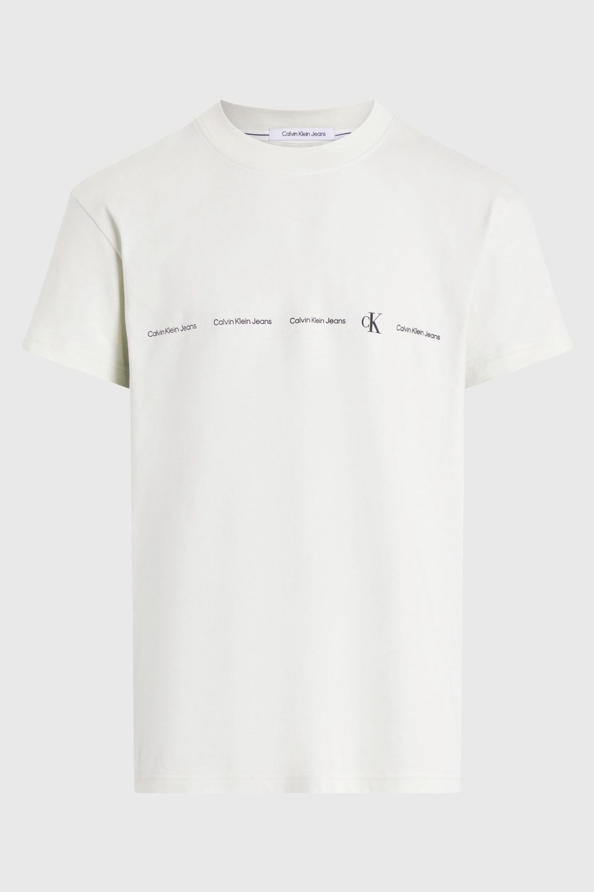 Calvin Klein Natural Logo Repeat T-Shirt - Image 3 of 3