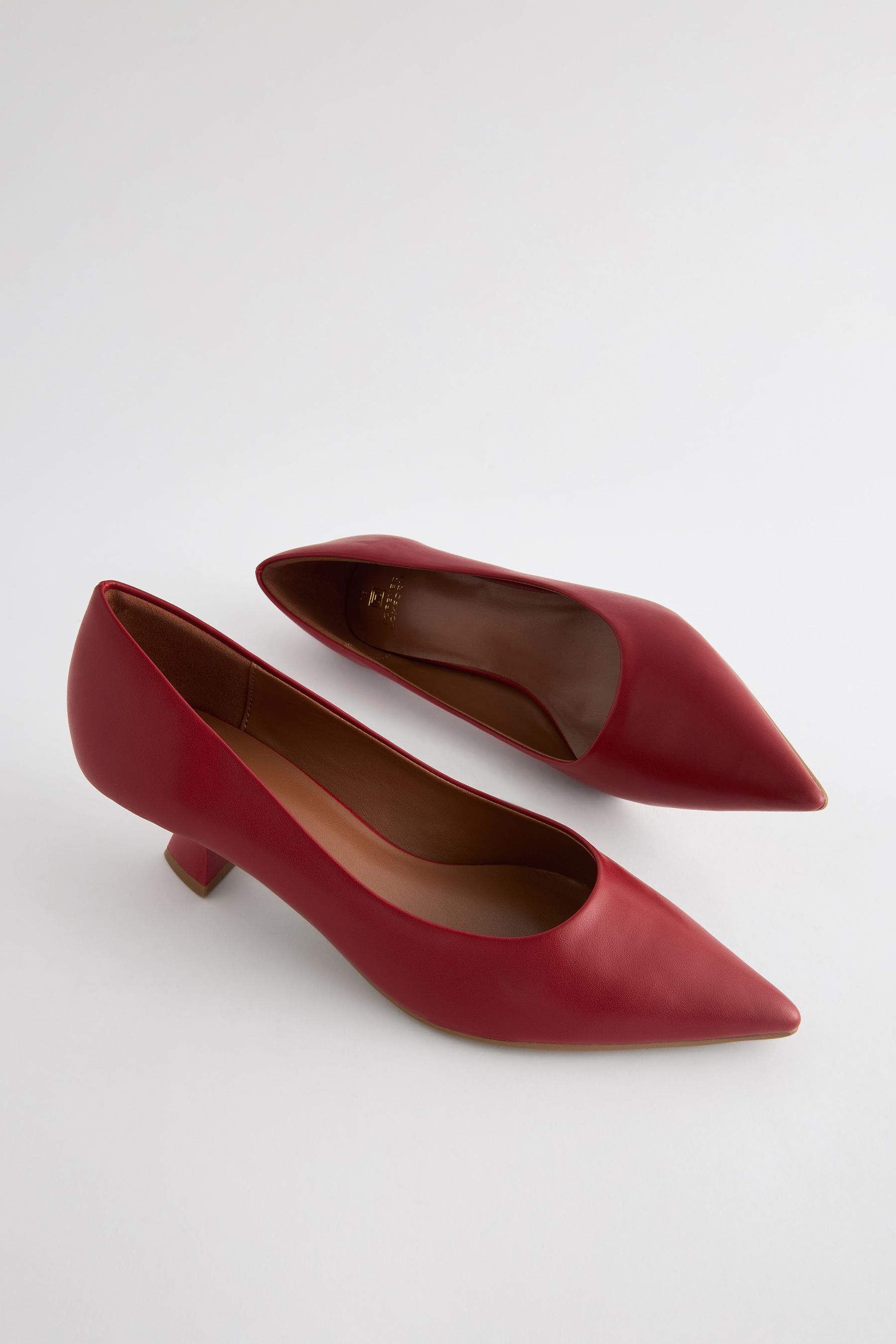 Red kitten heel shoes uk deals