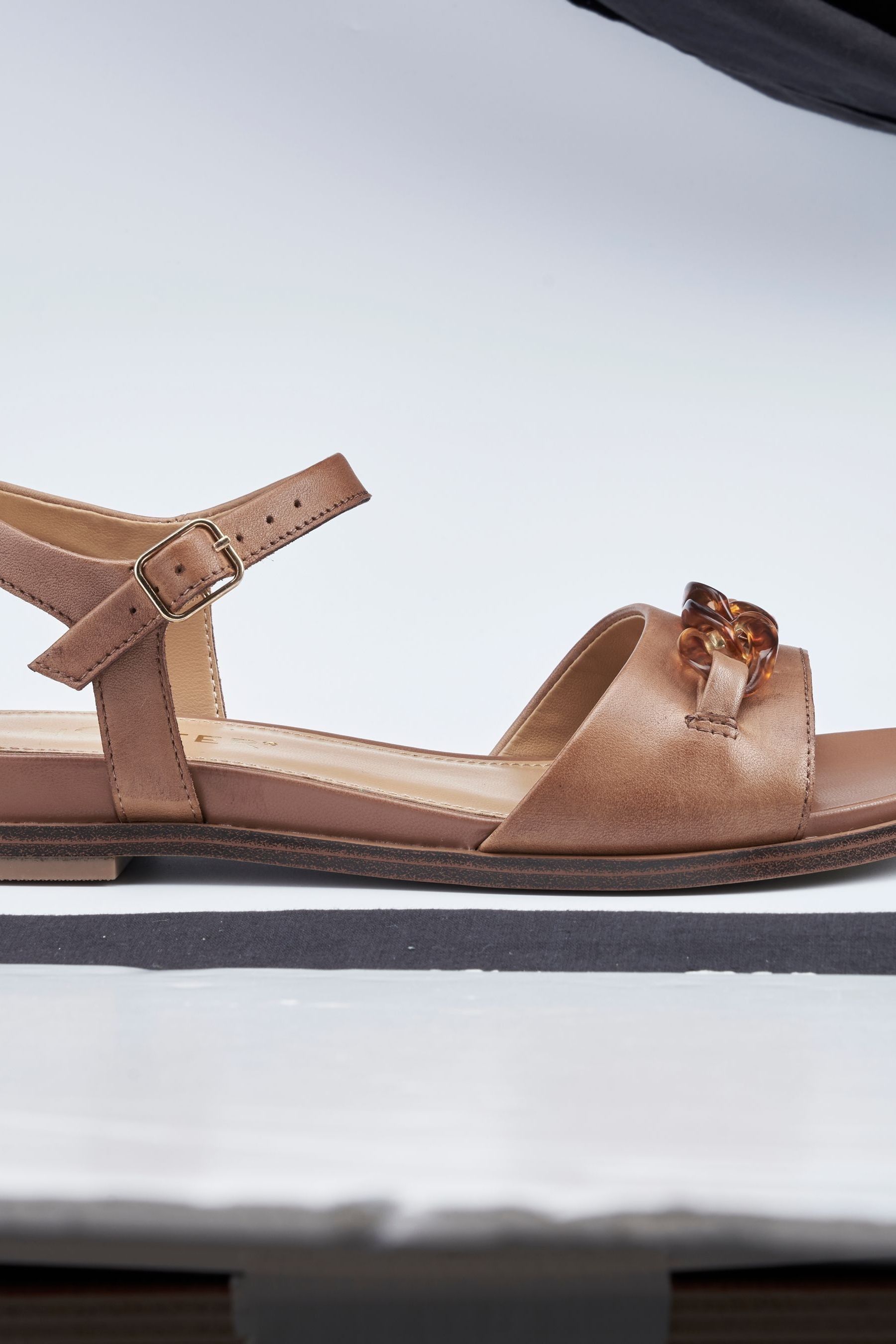 Buy Hotter Tan Brown Wide Fit Modena Buckle Sandals from Next France