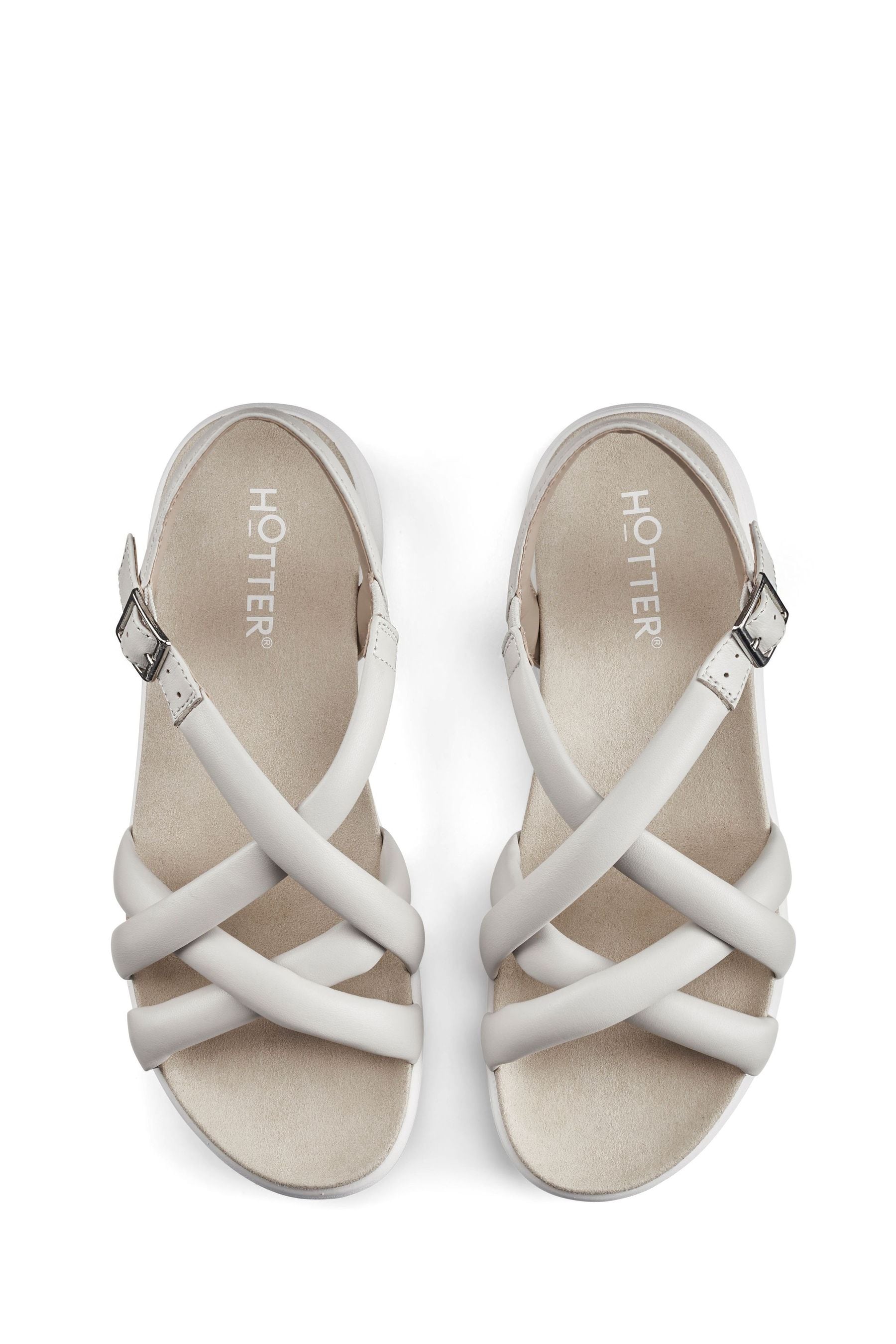 Buy Hotter Cream Wide Fit Seek Touch Fastening Sandals from Next France