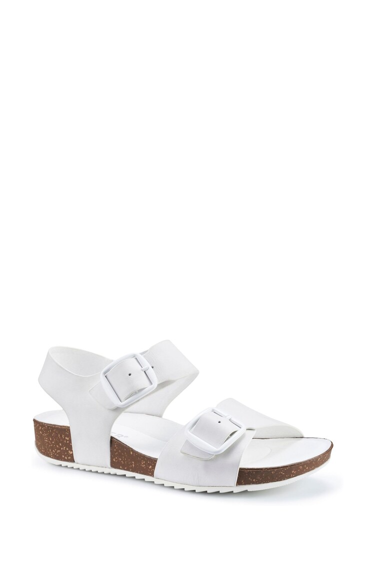 Hotter White Regular Fit Tourist II Buckle Sandals - Image 2 of 4