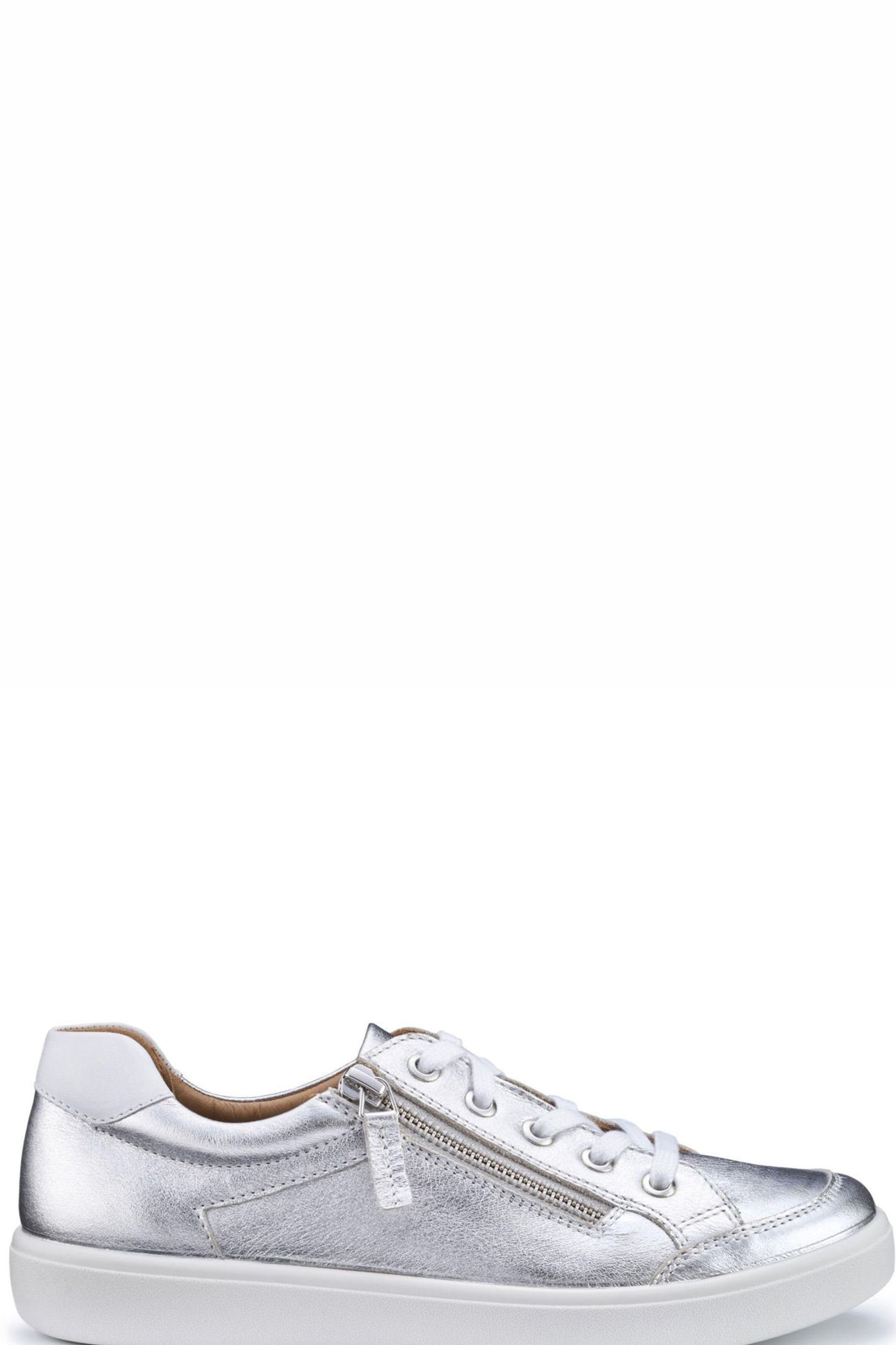 Buy Hotter Silver Extra Wide Fit Chase II Lace up Zip Trainers from Next Ireland