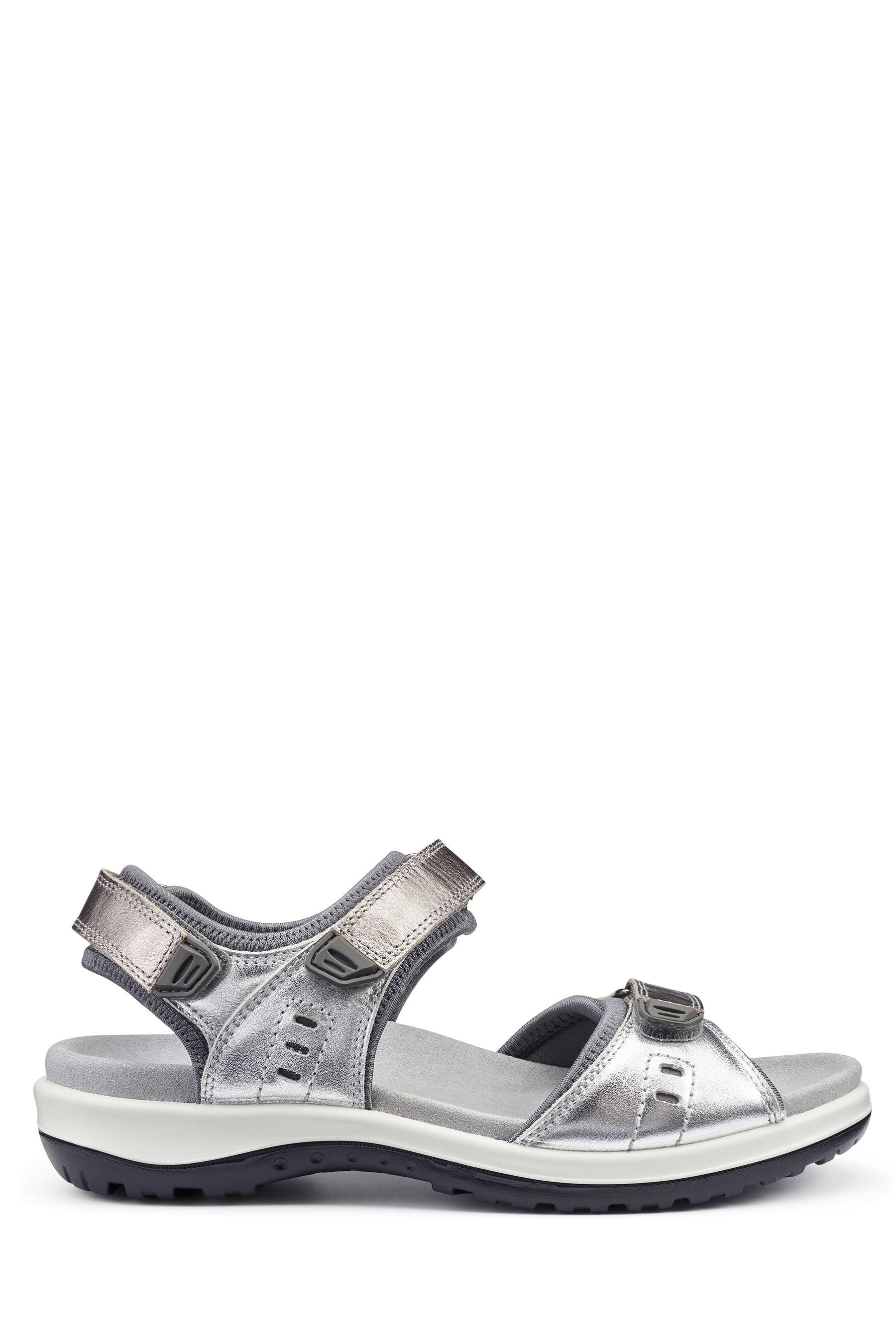 Buy Hotter Grey Walk II Touch Fastening Wide Fit Sandals from the Next UK online shop