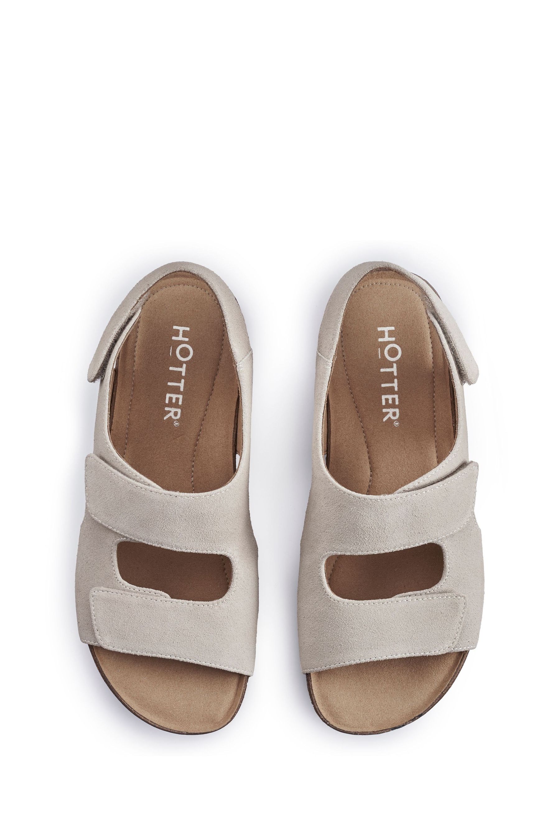 Buy Hotter Natural Wide Fit Explore Touch Fastening Sandals from the Next UK online shop