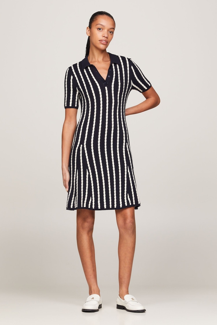 Tommy Hilfiger Blue Cable Polo Dress - Image 2 of 5