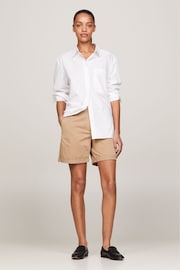 Tommy Hilfiger Brown Cotton Blend Chino Shorts - Image 2 of 5