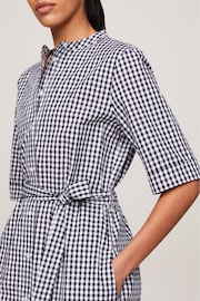 Tommy Hilfiger Blue Gingham Midi Shirt Dress - Image 4 of 4