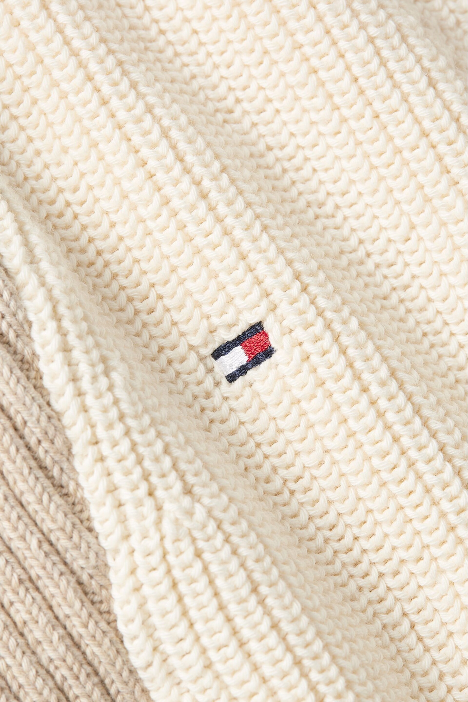 Tommy Hilfiger Cream Half Zip Sweater - Image 6 of 6