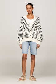 Tommy Hilfiger Blue Crochet Stripe Cardigan - Image 7 of 9