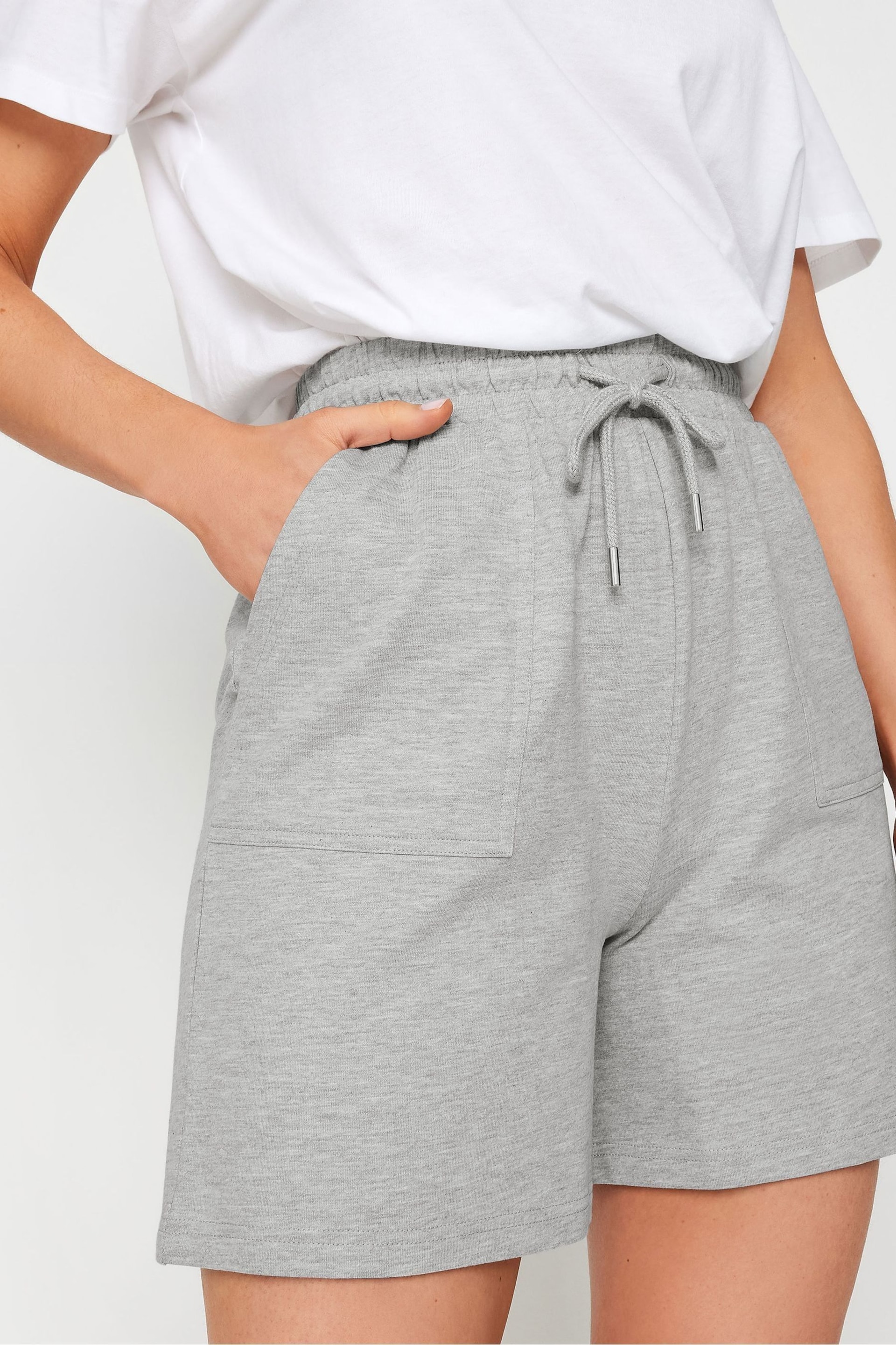 Long Tall Sally Grey Jogger Shorts - Image 4 of 4