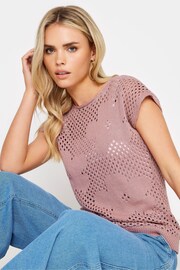 PixieGirl Petite Pink Flower Crochet Top - Image 4 of 4