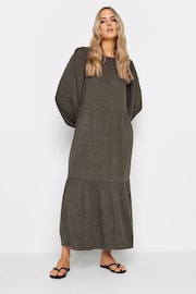 Long Tall Sally Brown Smock Tiered Dress - Image 2 of 4