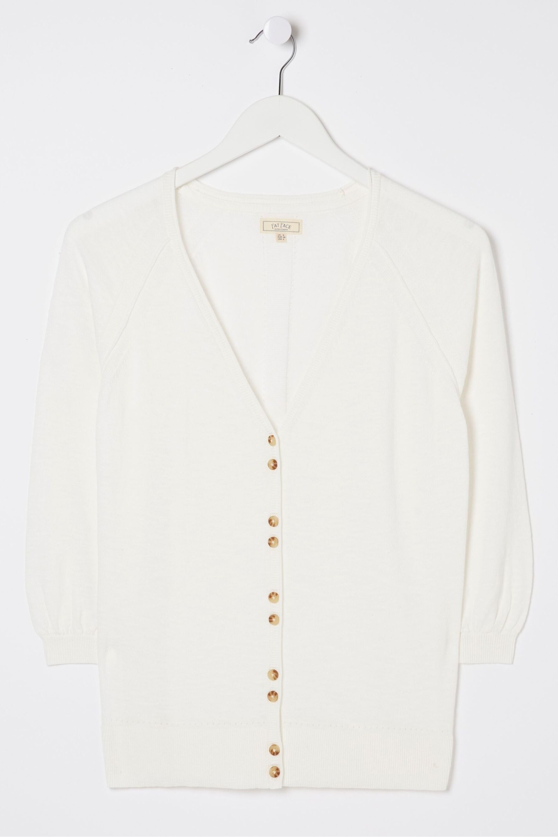 FatFace White Cardigan - Image 5 of 5