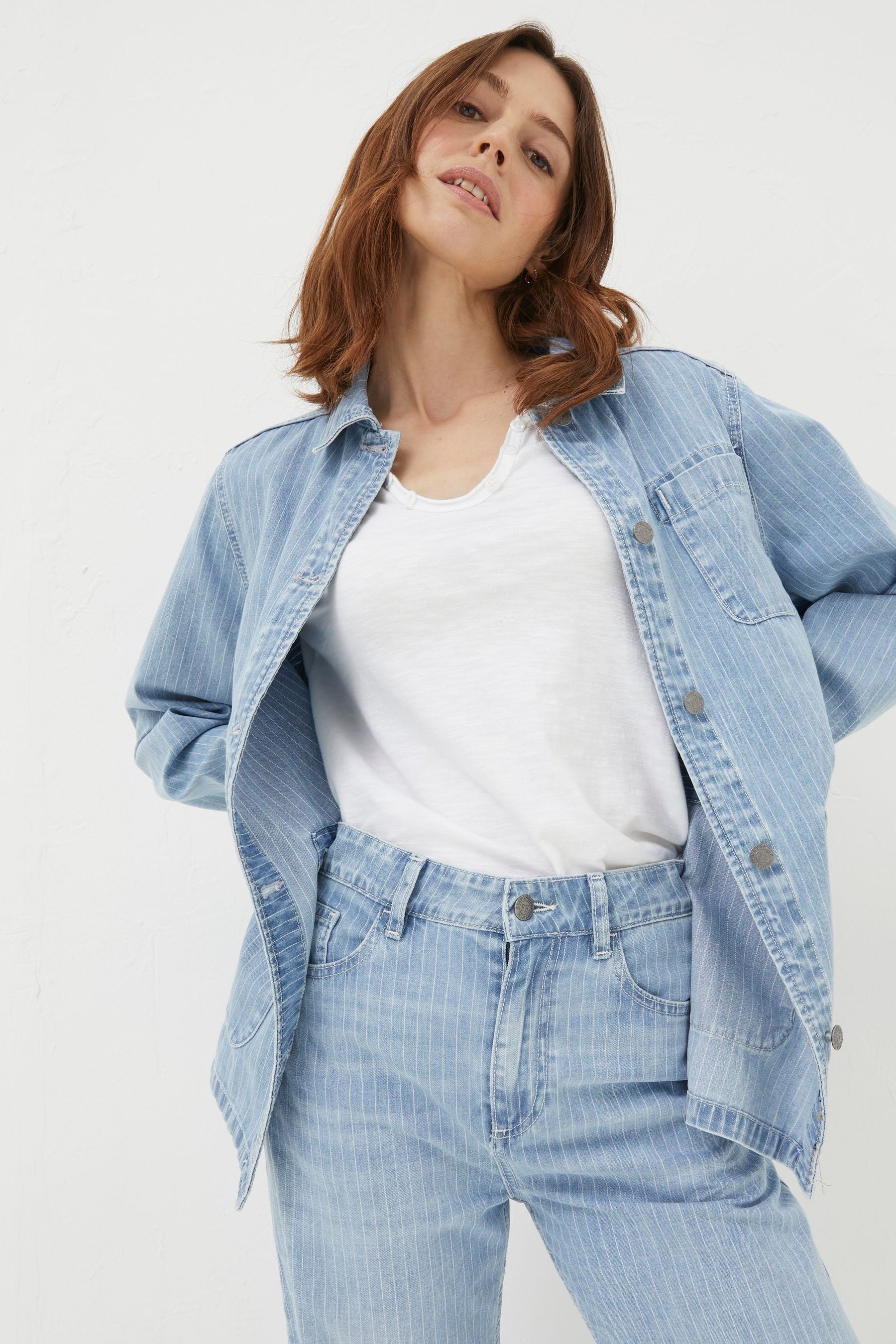 Denim worker jacket womens cheap
