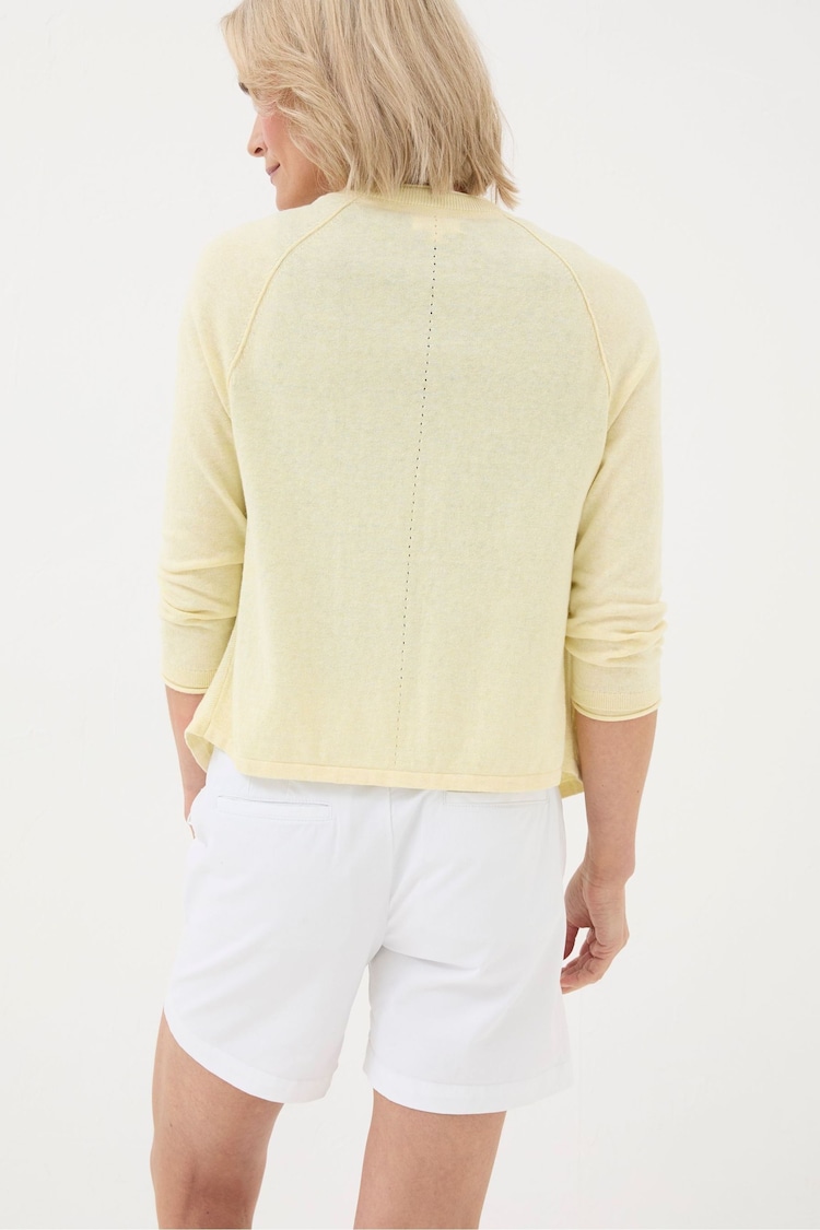 FatFace Yellow Tie Front Cardigan - Image 2 of 5