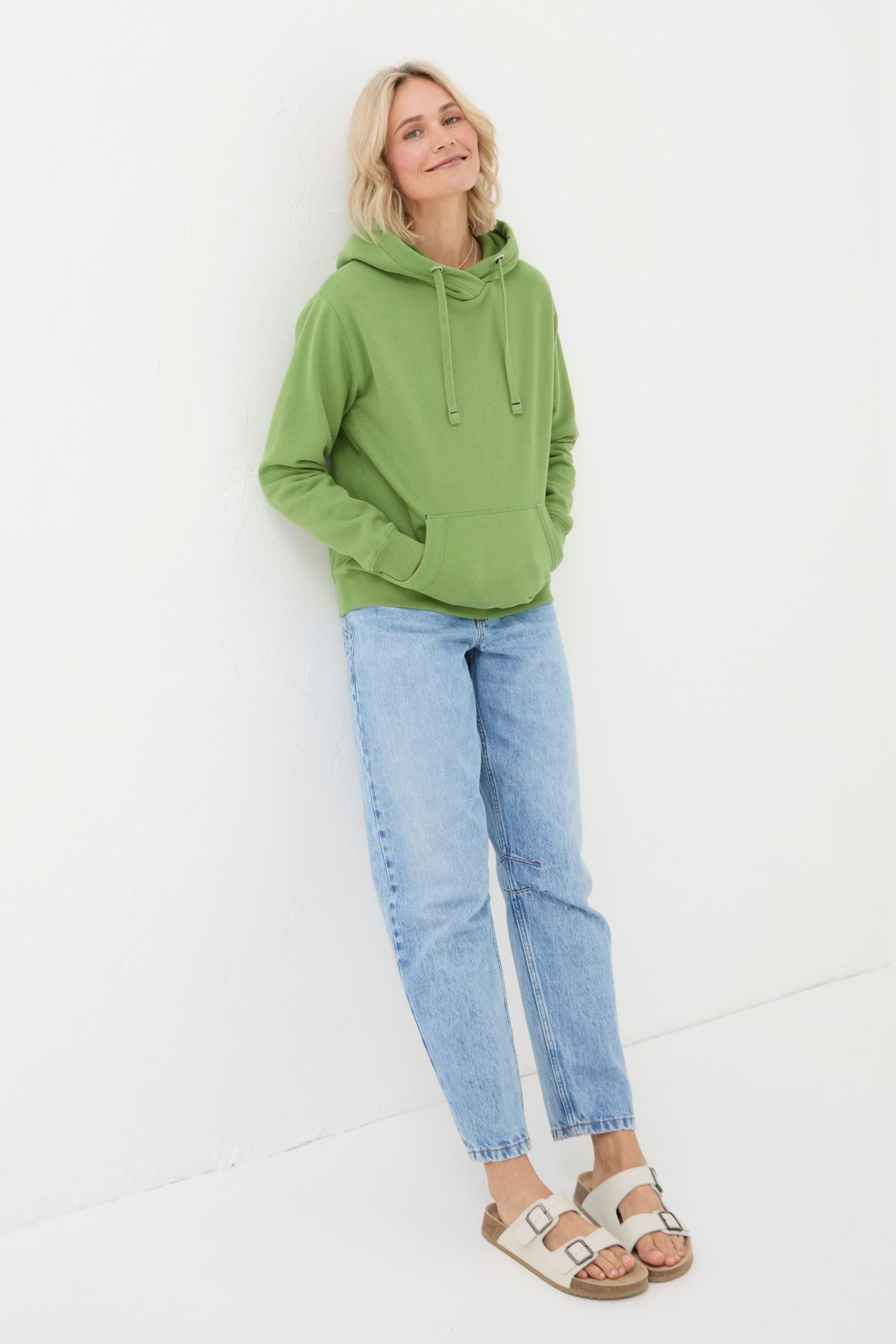 FatFace Green Izzy Overhead Hoodie - Image 2 of 4