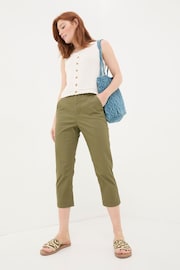 FatFace Green Farnham Cropped Chinos - Image 1 of 1