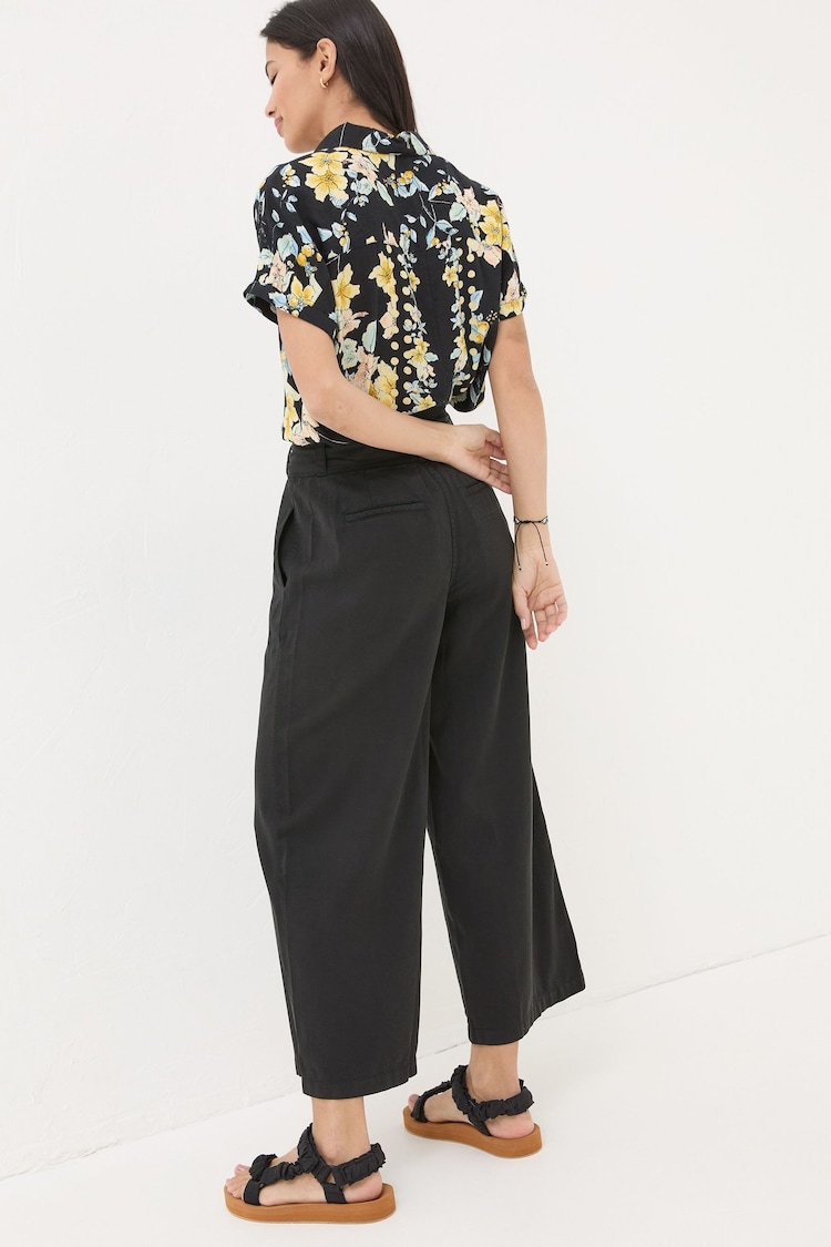 FatFace Mina Black Cropped Trousers - Image 2 of 5