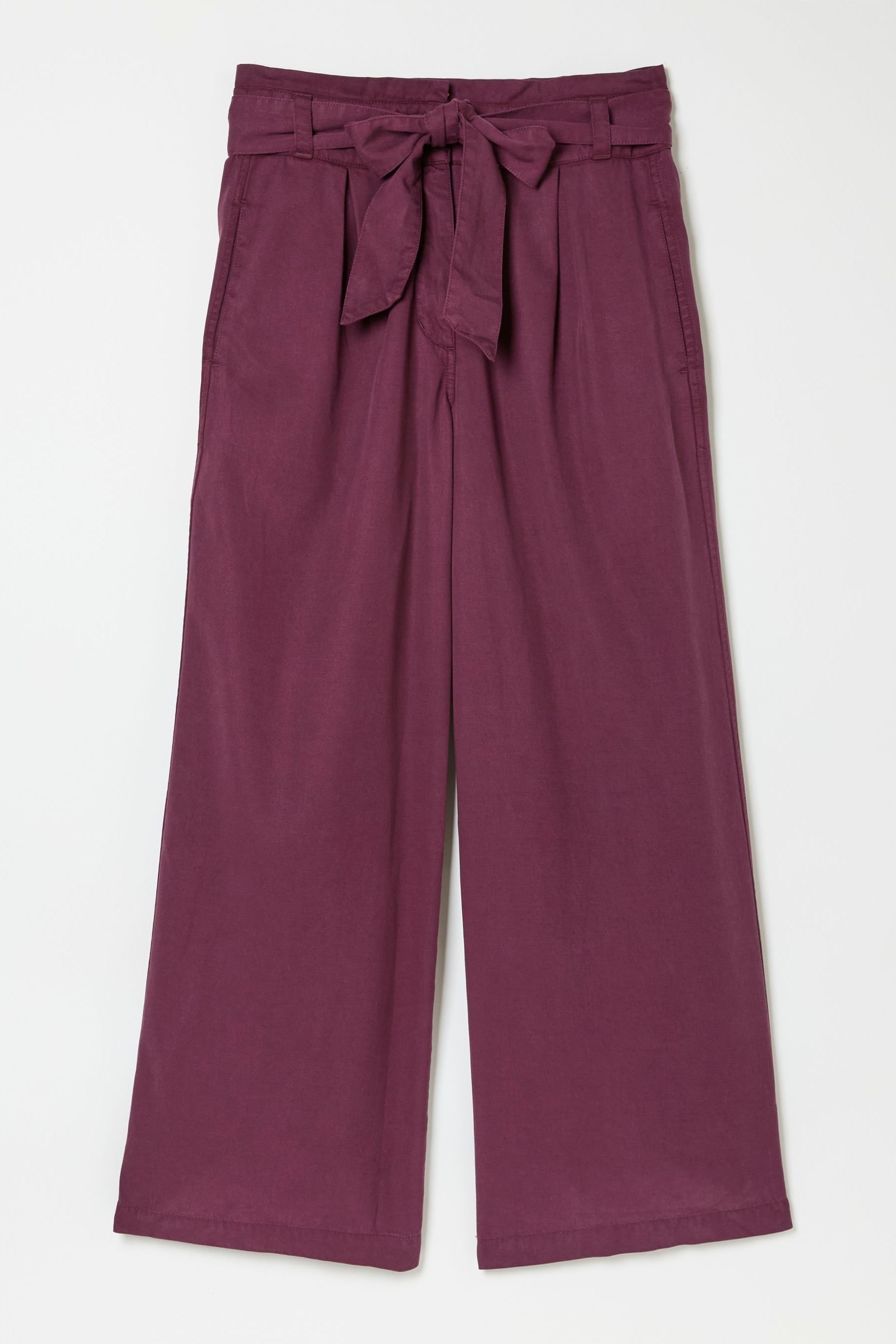Purple cropped trousers hotsell