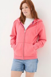 FatFace Pink Amy Zip Through Hoodie - Image 1 of 5