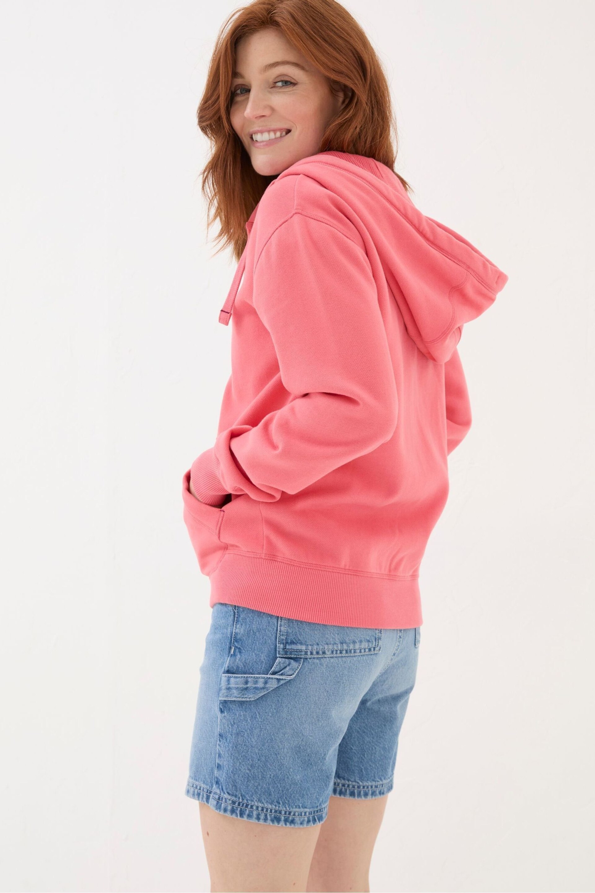 FatFace Pink Amy Zip Through Hoodie - Image 2 of 5