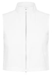 PixieGirl Petite White High Neck Zip Through Crop Top - Image 5 of 5