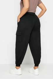 Yours Curve Black Cargo Pocket Harem Joggers - Image 3 of 5