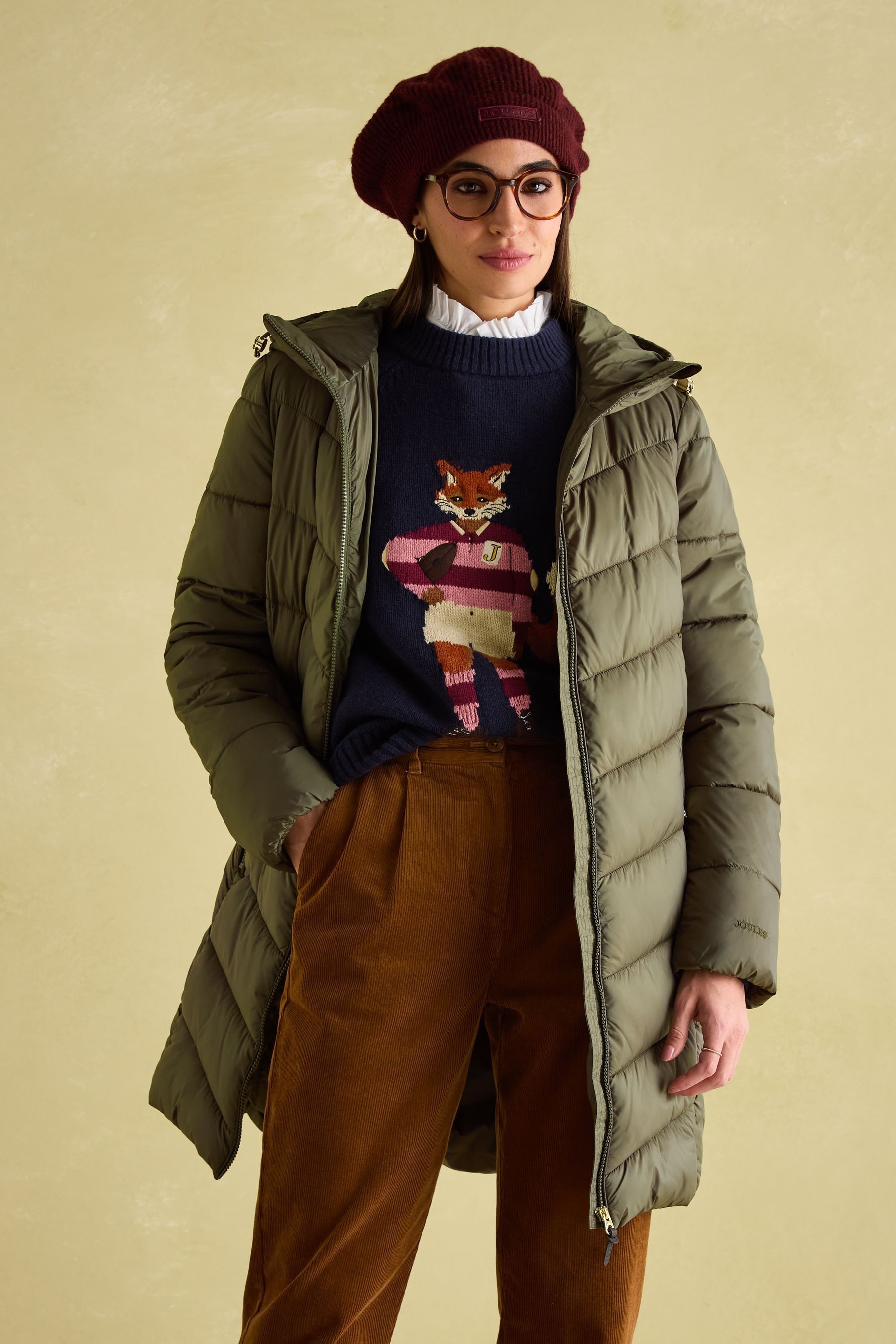 Buy Joules Moorsdale Green Mid Length Showerproof Padded Coat from Next Denmark