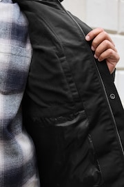 Black Shower Resistant Utility Puffer Coat - Image 6 of 11