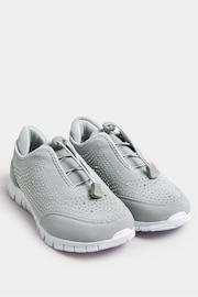 Yours Curve Grey Wide Fit Titania Gem Trainers - Image 4 of 5