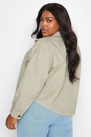 Yours Curve Natural Denim Curved Hem Western Jacket - Image 3 of 3