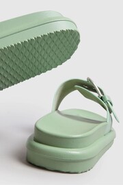 Yours Curve Green Buckle Strap Mule Sandal In Wide E Fit - Image 3 of 5