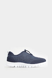 Yours Curve Blue Wide Fit Titania Gem Trainers - Image 2 of 5