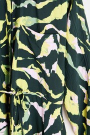 Oliver Bonas Green Abstract Print Midi Shirt Dress - Image 7 of 9