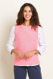 Brakeburn Pink Dip Hem Knitted Vest - Image 1 of 5