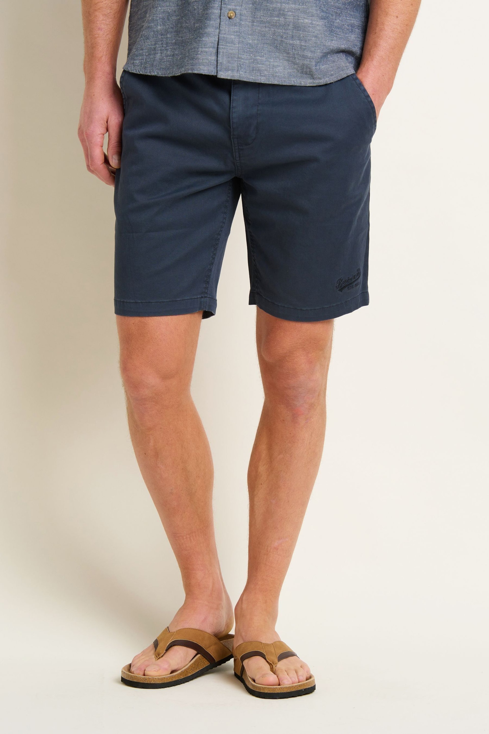 Brakeburn Blue Chino Shorts - Image 1 of 4