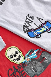 Grey/Red Alien Graphic Long Sleeve T-Shirts 2 Pack (3-16yrs) - Image 5 of 8