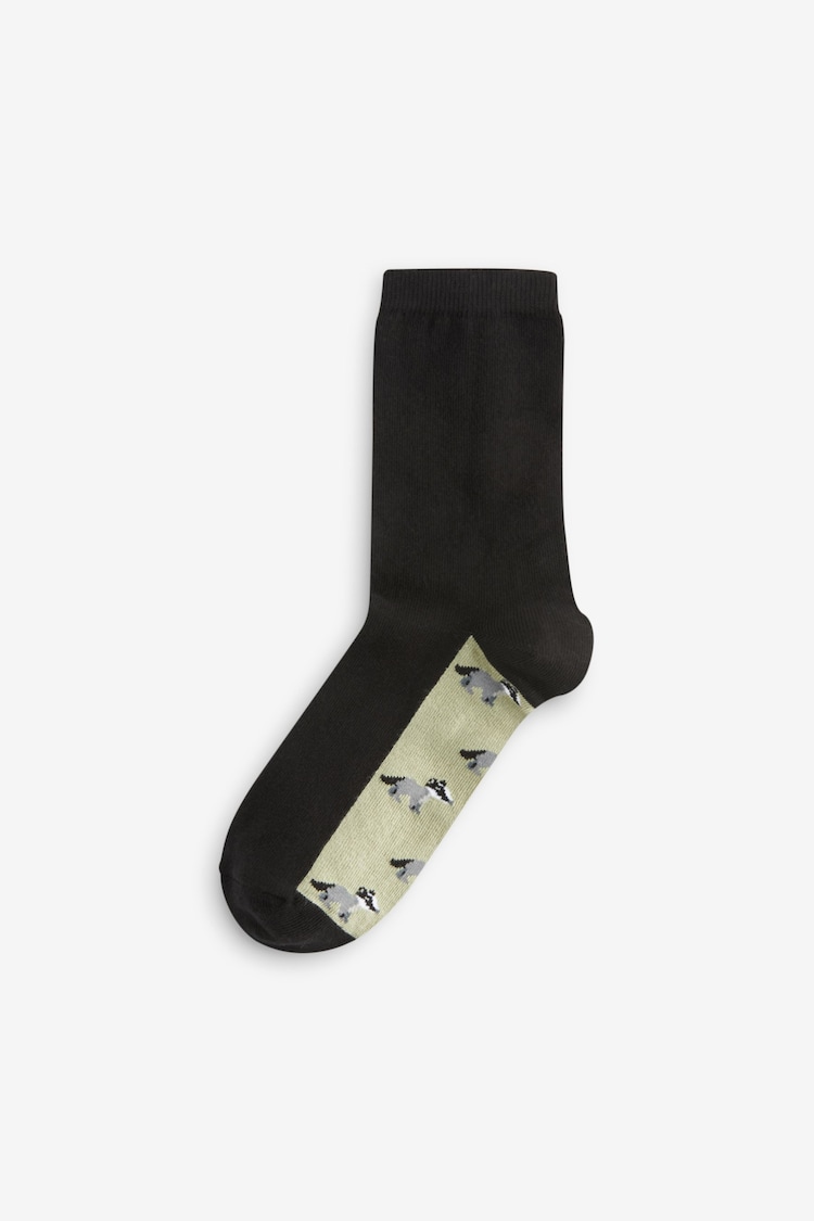 Autumn Animals Footbed Ankle Socks 5 Pack - Image 2 of 6