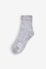 Pink/Grey Sparkle Velvet Cosy Socks 2 Pack - Image 2 of 3