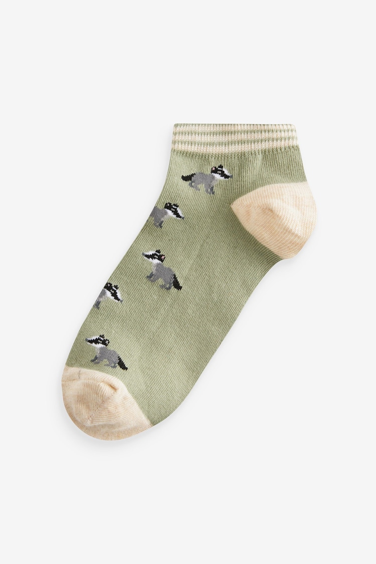 Autumn Animals Trainer Socks 5 Pack - Image 2 of 8