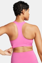 Nike Bright Pink DriFIT Swoosh Medium Support Padded Bra - Image 2 of 7