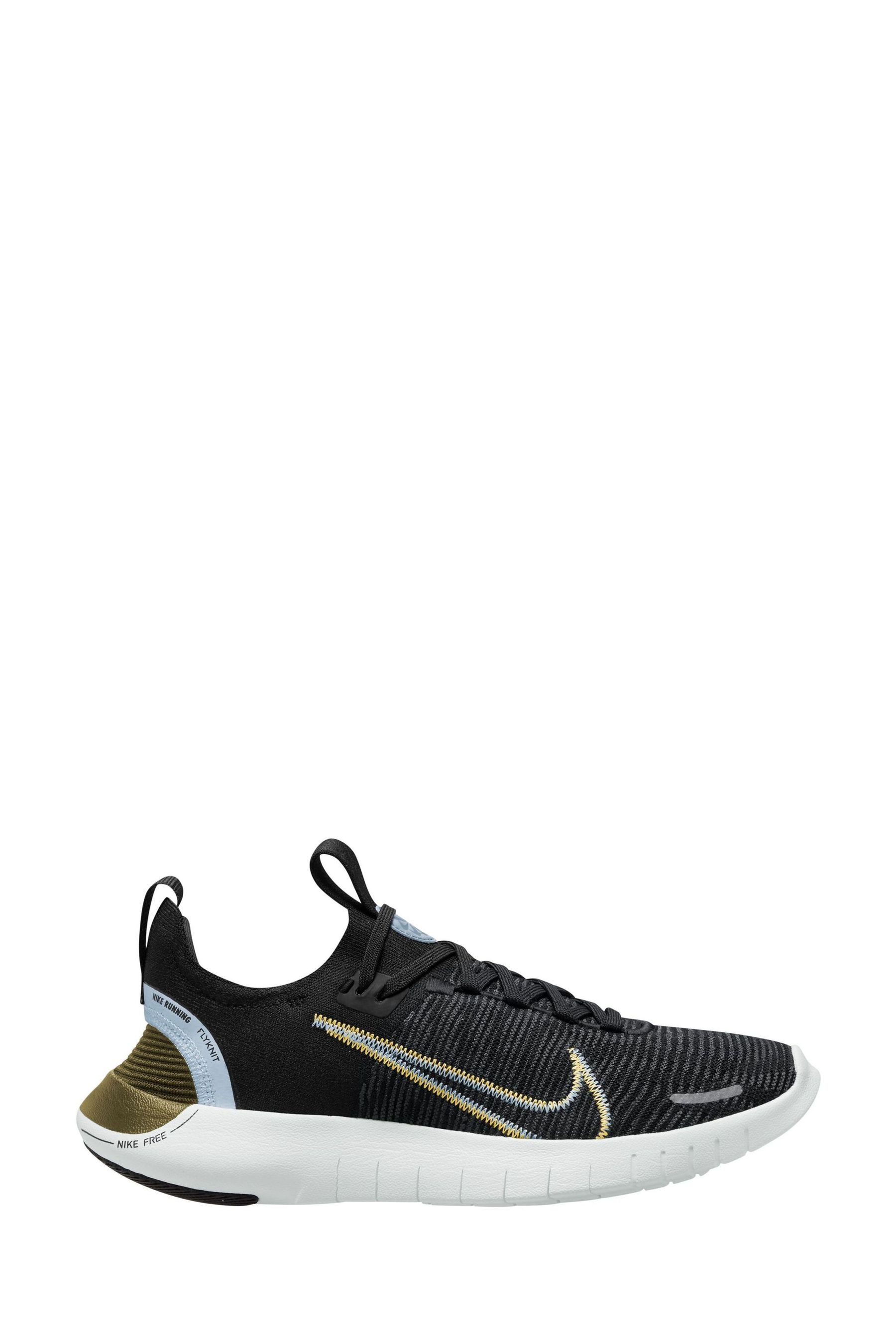 Buy Nike Black Gold Free Run Flyknit Next Nature Road Running Trainers from Next Estonia