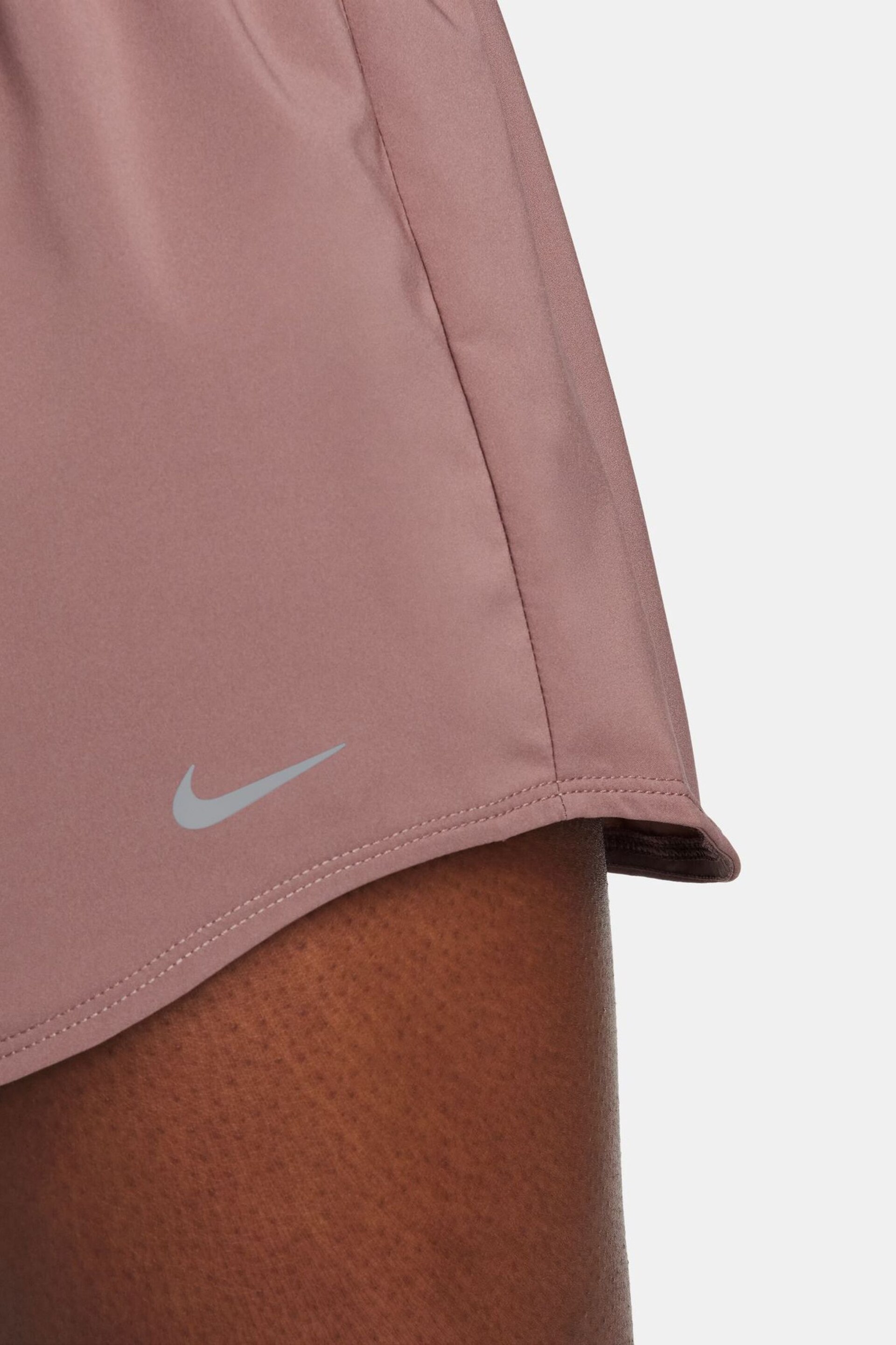 Nike Brown Dri-FIT One Mid Rise 3 Brief Lined Shorts - Image 6 of 6