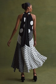 Florere Polka Dot Asymmetric Midi Dress - Image 4 of 5