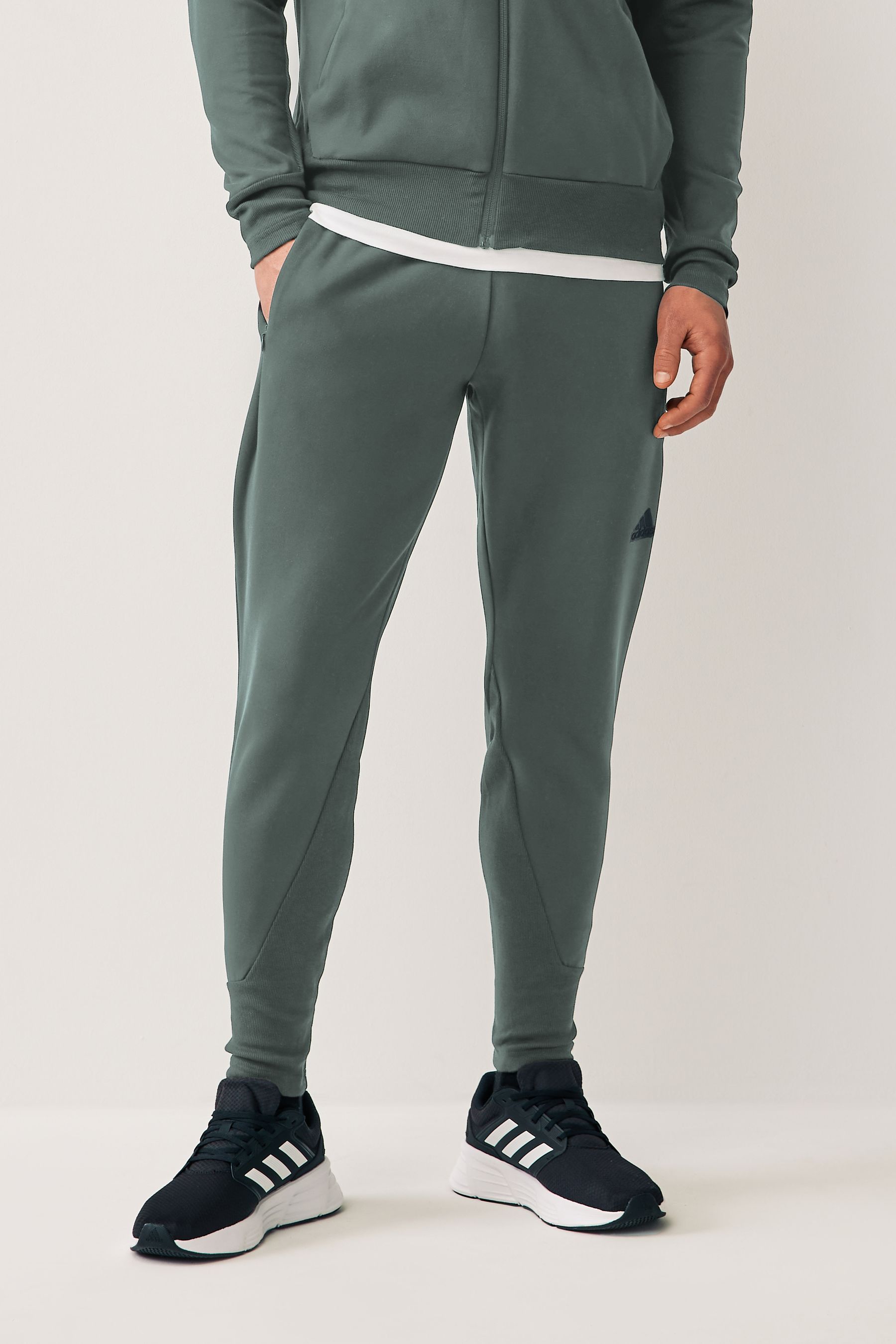 Adidas green joggers mens discount