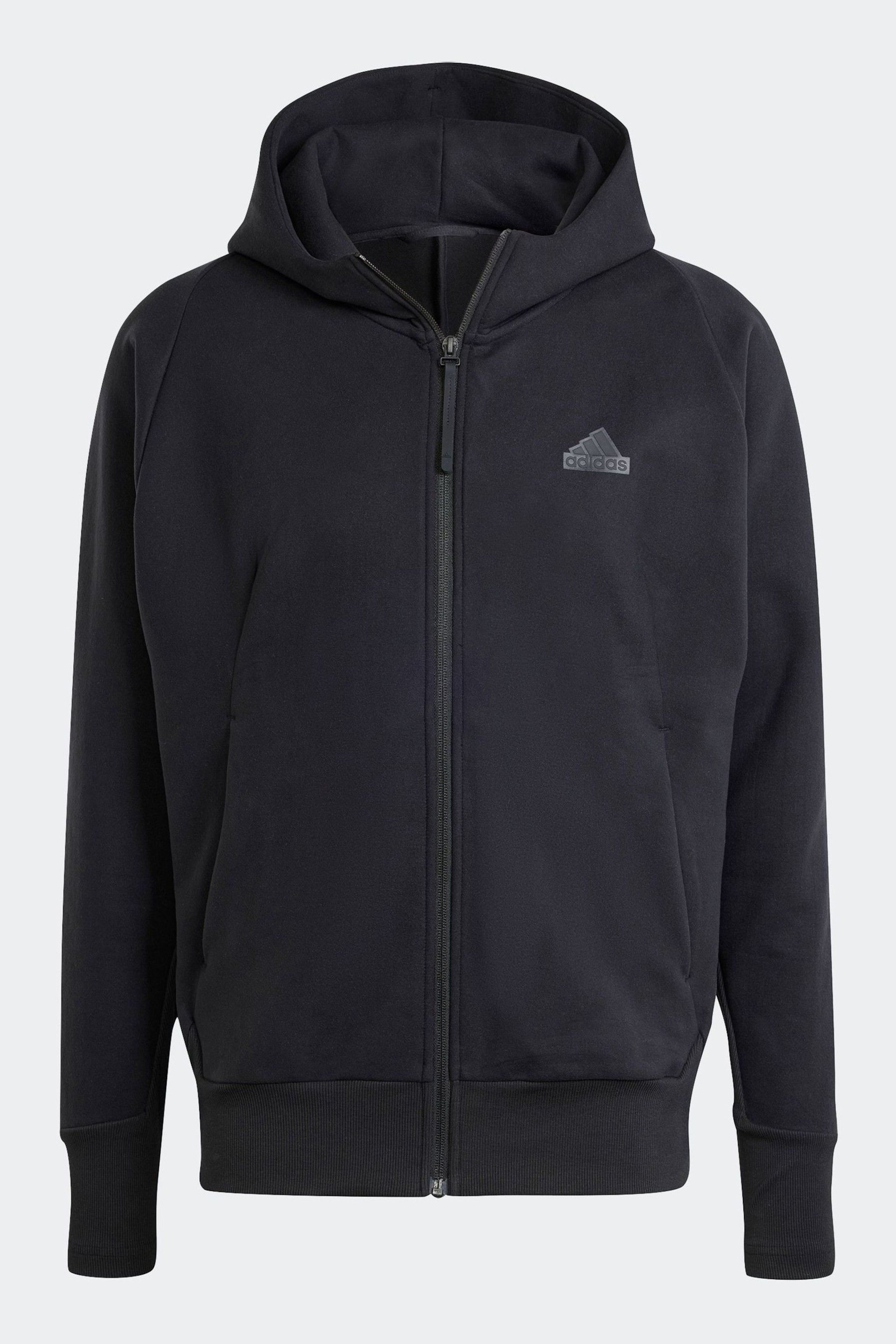 adidas Black Sportswear Z.N.E. Winterized Full Zip Hooded Jacket - Image 6 of 7