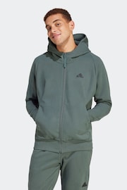 adidas Green Sportswear Z.N.E. Winterized Full Zip Hooded Jacket - Image 1 of 7