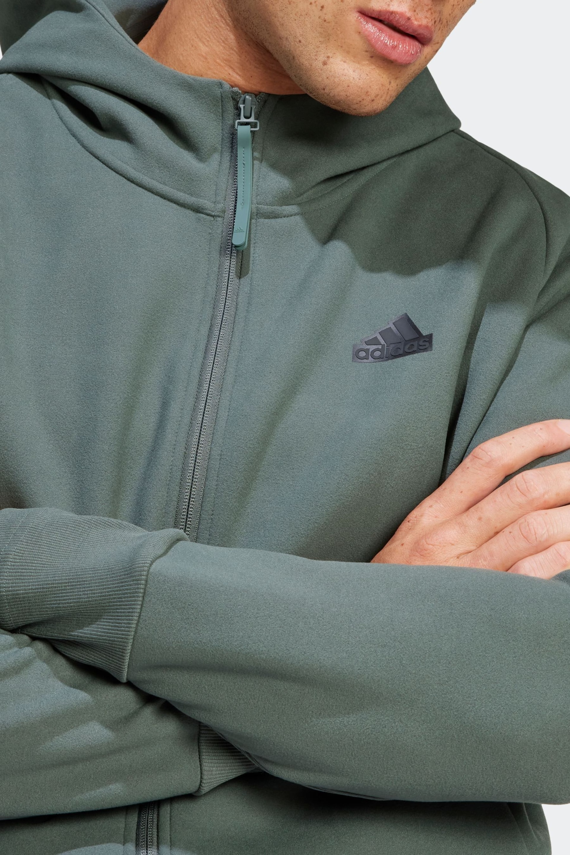 adidas Green Sportswear Z.N.E. Winterized Full Zip Hooded Jacket - Image 6 of 7