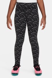 Nike Black Sportswear Essential Mid-Rise Leggings - Image 1 of 5